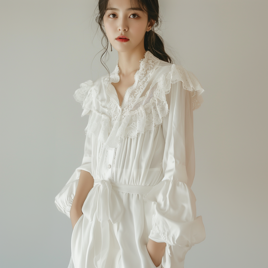 Floral lace blouse (sample)